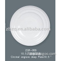 magnesia porcelain 10.5" circinal engrave deep plate